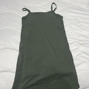 Simple Olive Green Slip/Tennis Dress